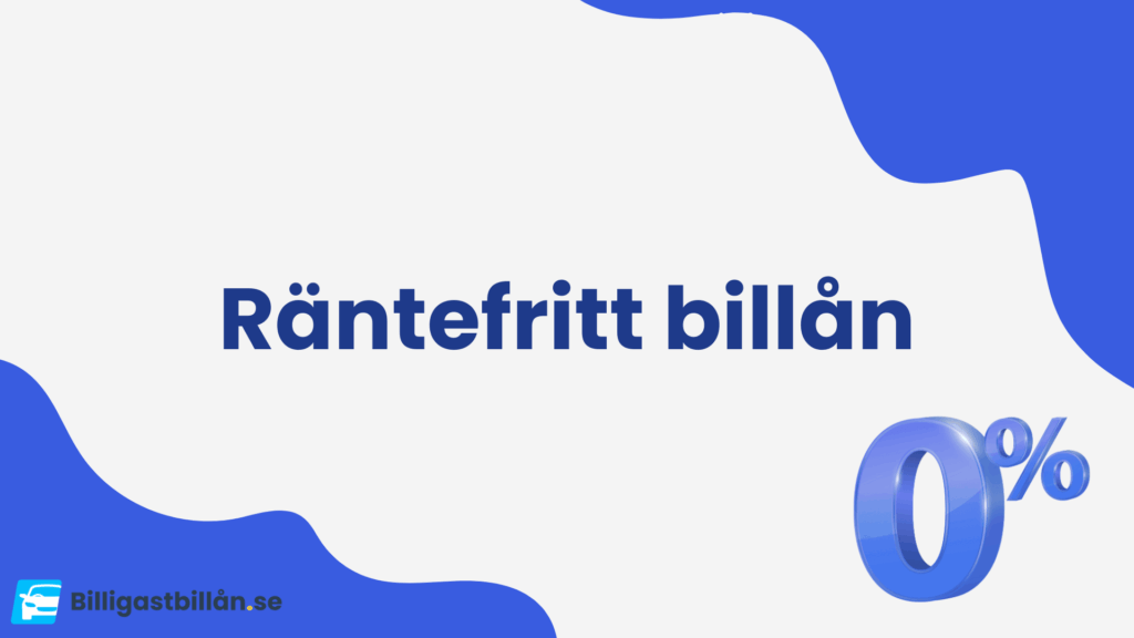 Räntefritt billån